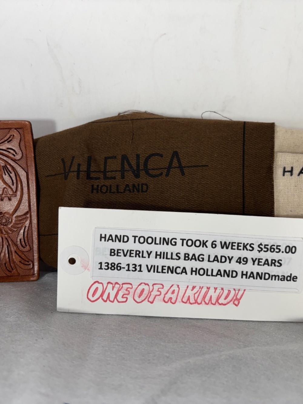 VILENCA HOLLAND-NWT$565.00 HAND TOOLING TOOK 6 WEEKS +HAND LACING+HAND STAINING - Picture 10 of 14